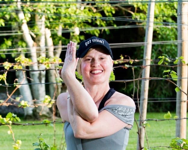 Yoga in the vineyard